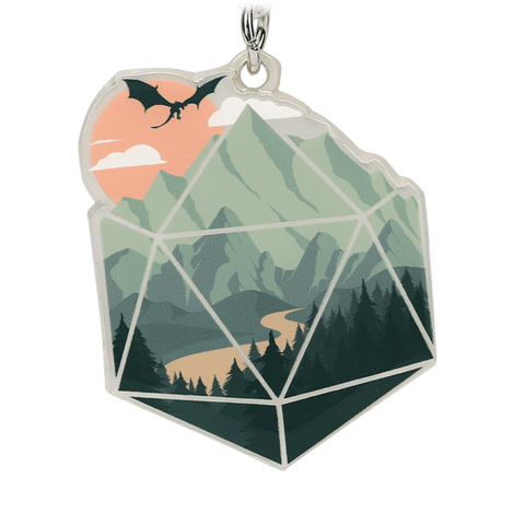 A d20 Scene Keychain - Keychain - GlassStaff