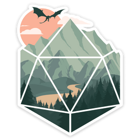 A D20 Scene Sticker - Sticker - GlassStaff