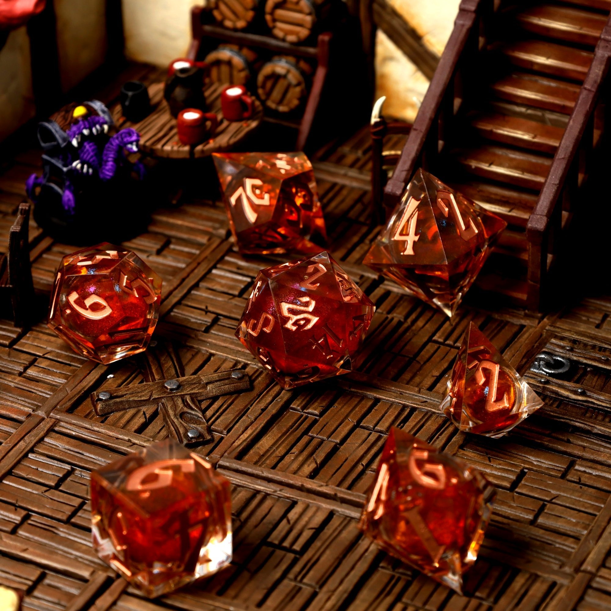 Aetherphase Fluxcore RPG Dice Set - RPG Dice Set - GlassStaff