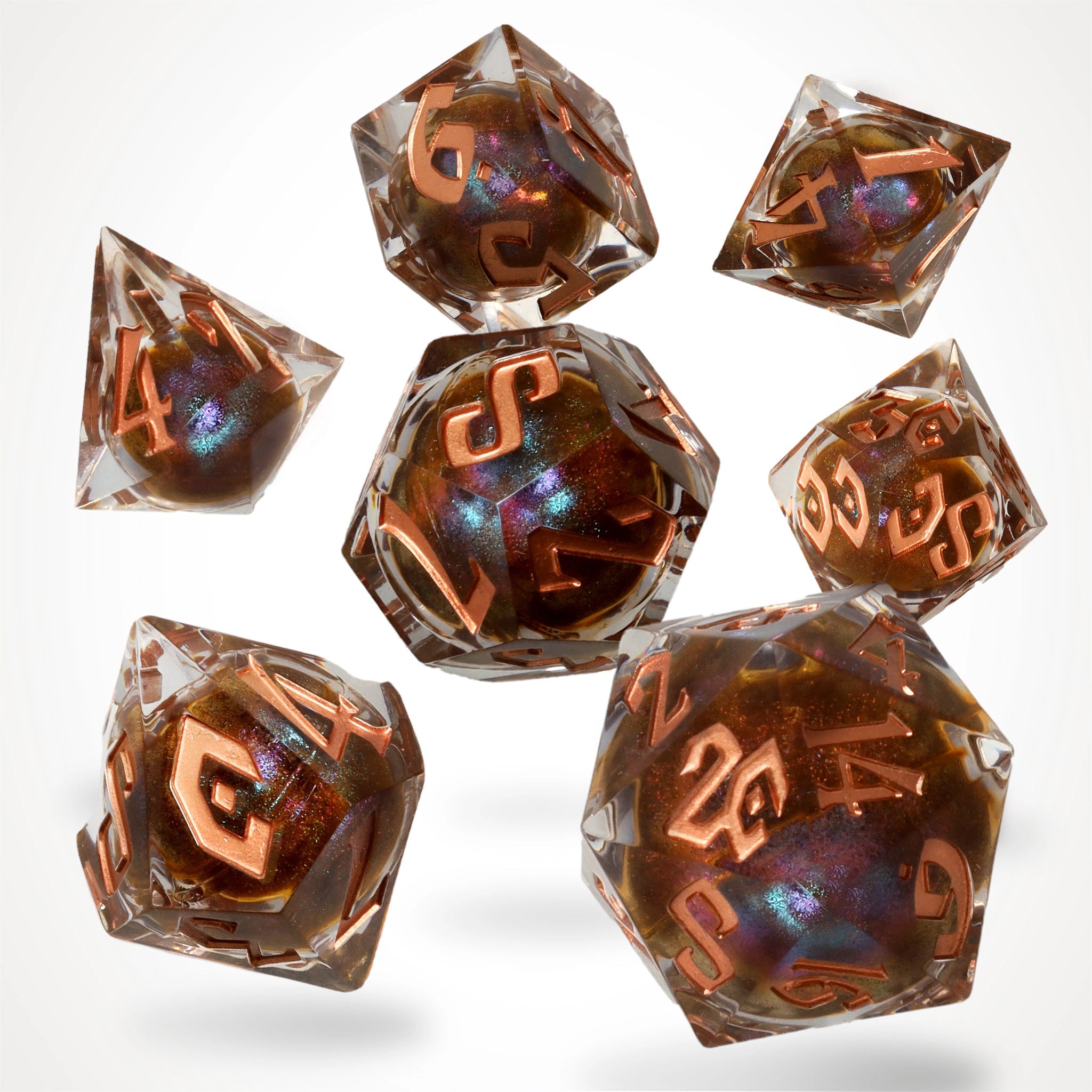 Aetherphase Fluxcore RPG Dice Set - RPG Dice Set - GlassStaff
