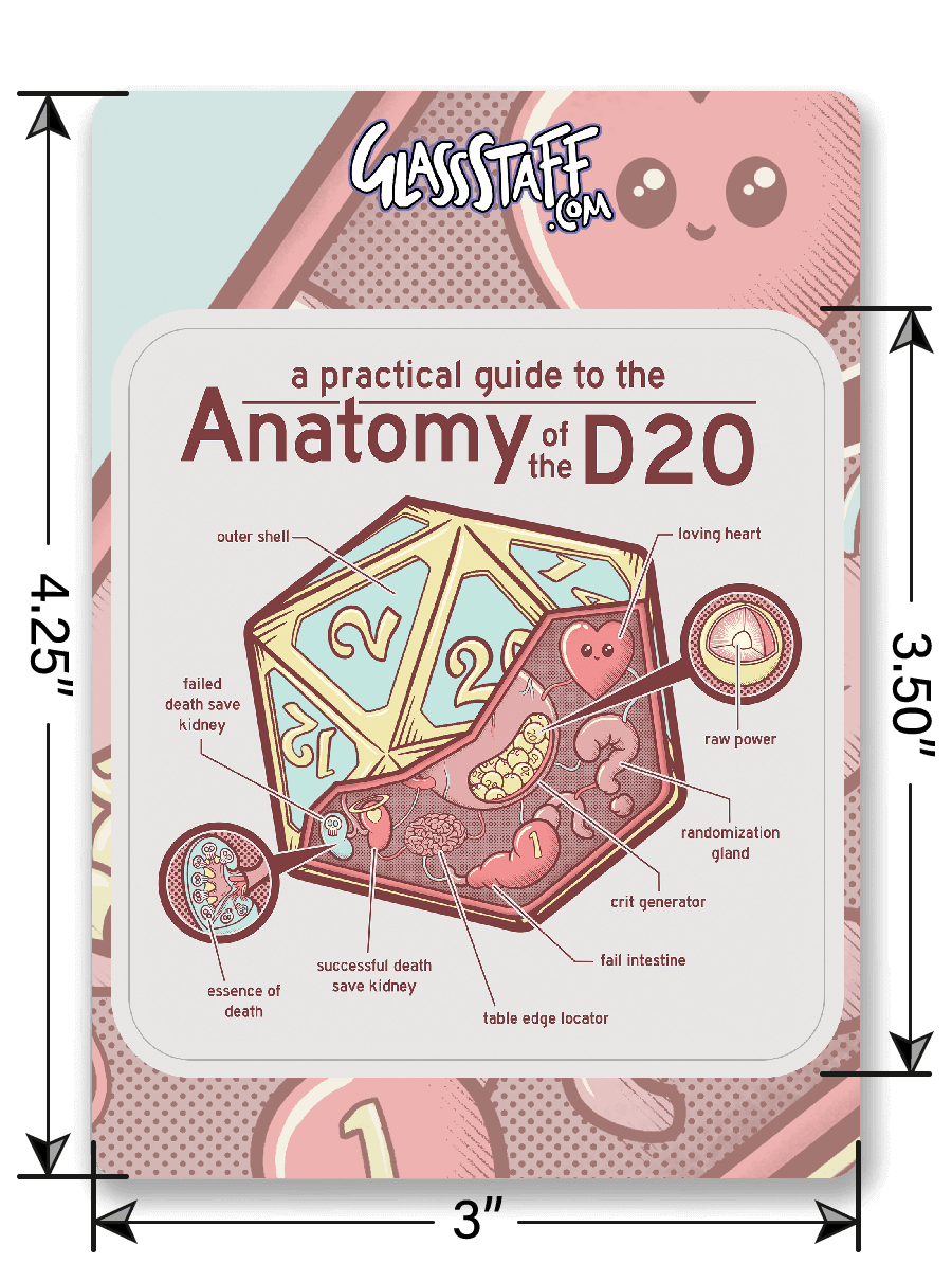 Anatomy of the D20 Sticker - Sticker - GlassStaff
