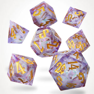 Arcane Sparkle Liquid Core RPG Dice Set - RPG Dice Set - GlassStaff