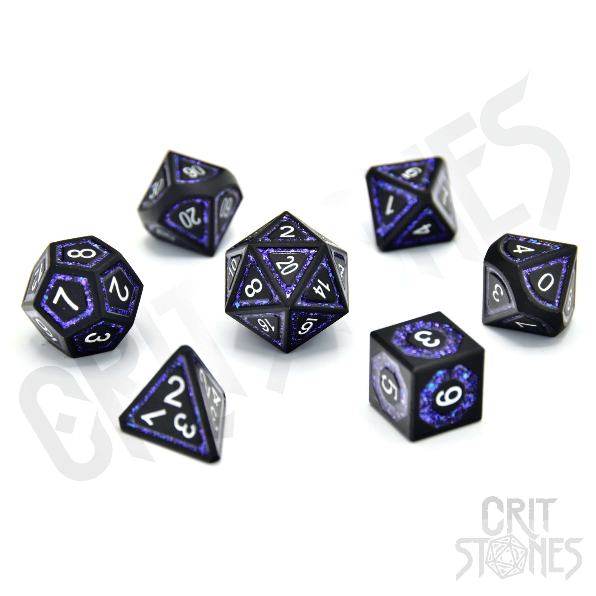 Astral Gleam Metal RPG Dice Set - RPG Dice Set - GlassStaff