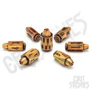 Ballistic Brass Metal RPG Dice Set - RPG Dice Set - GlassStaff
