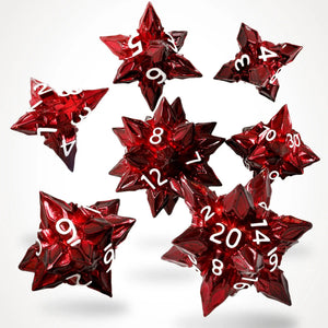 Bane's Inferno Metal RPG Dice Set - RPG Dice Set - GlassStaff