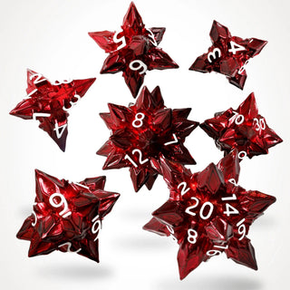 Bane's Inferno Metal RPG Dice Set - RPG Dice Set - GlassStaff