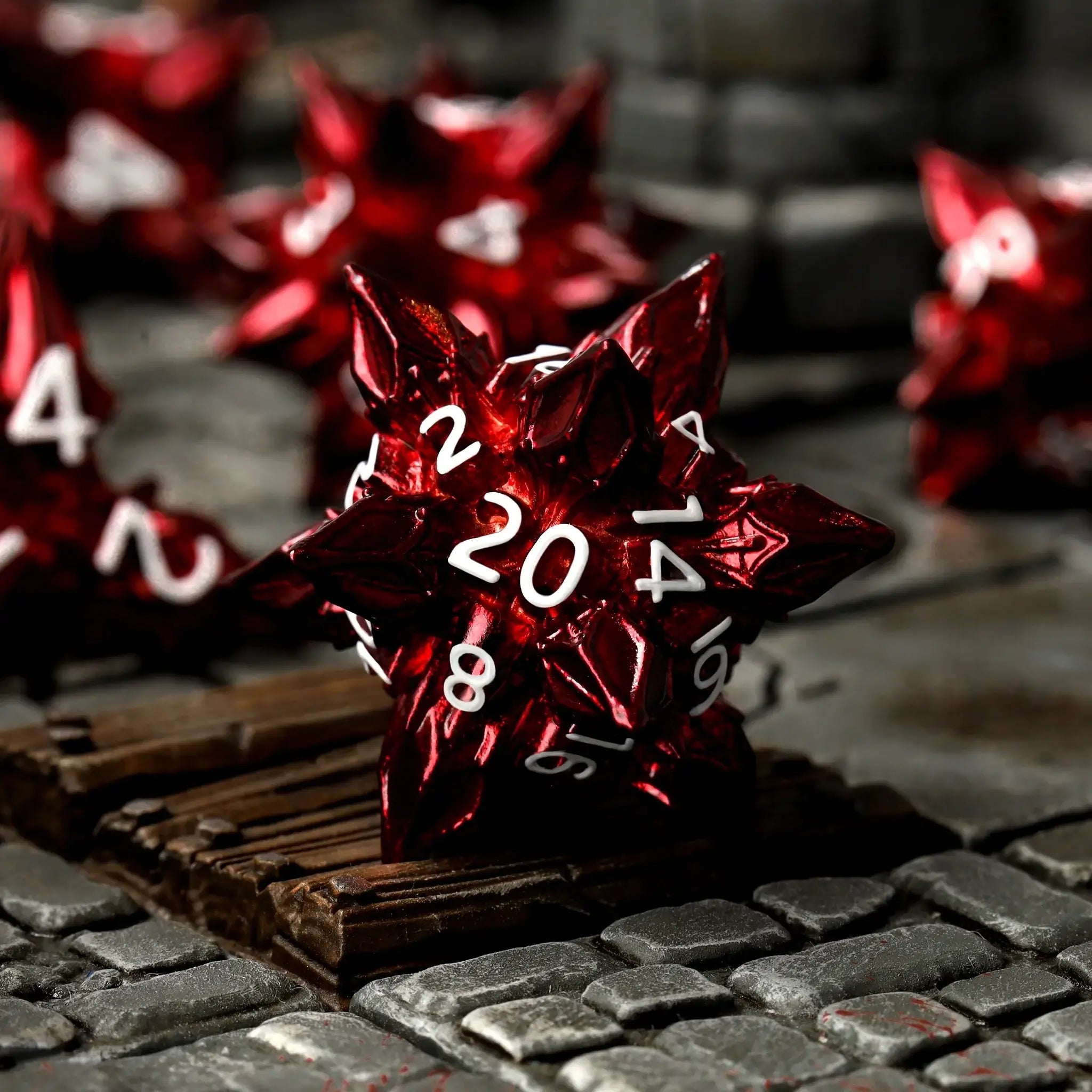 Bane's Inferno Metal RPG Dice Set - RPG Dice Set - GlassStaff