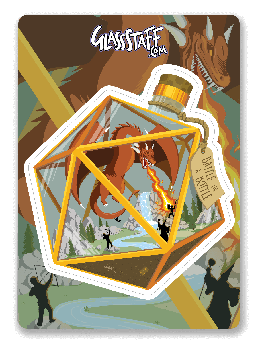 Battle in a Bottle Sticker - Sticker - GlassStaff