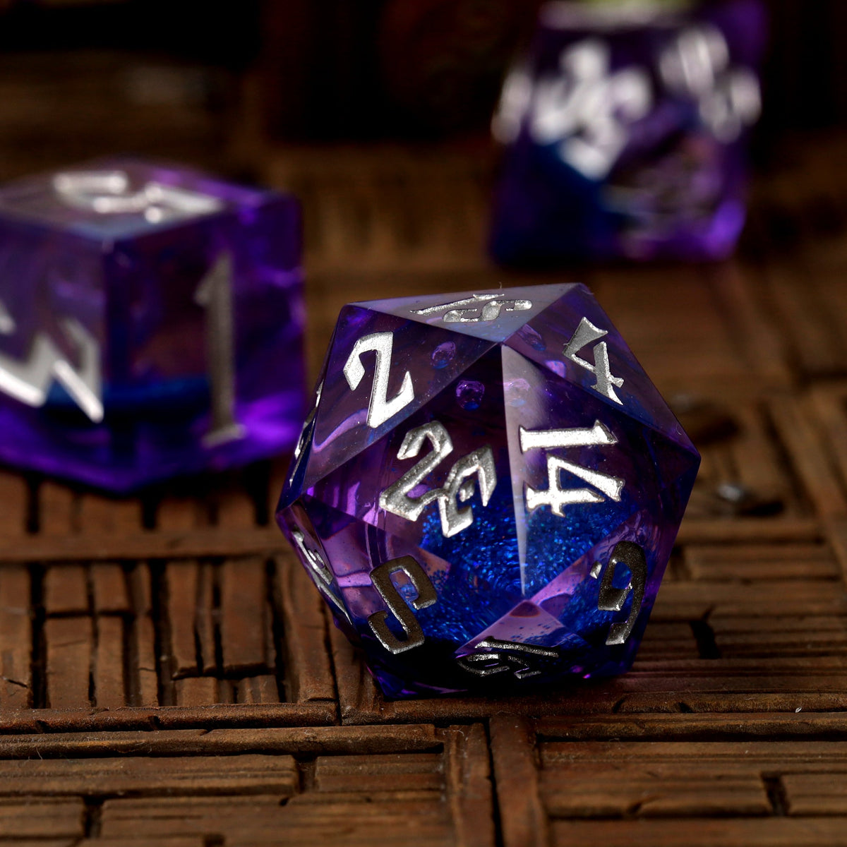 Blue Bane Liquid Core RPG Dice Set - RPG Dice Set - GlassStaff
