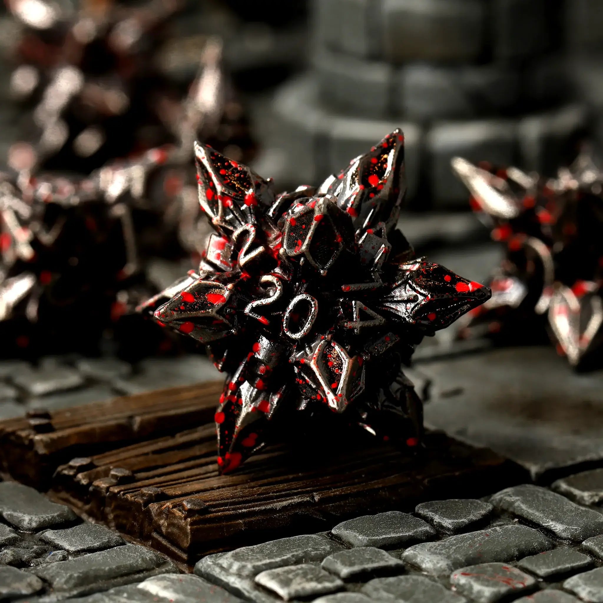 Brutal Bane Metal RPG Dice Set - RPG Dice Set - GlassStaff