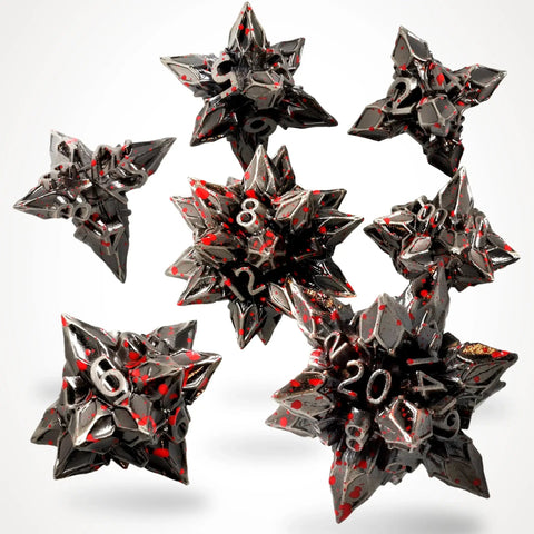 Brutal Bane Metal RPG Dice Set - RPG Dice Set - GlassStaff