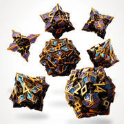 Celestial Alloy Metal RPG Dice Set - RPG Dice Set - GlassStaff