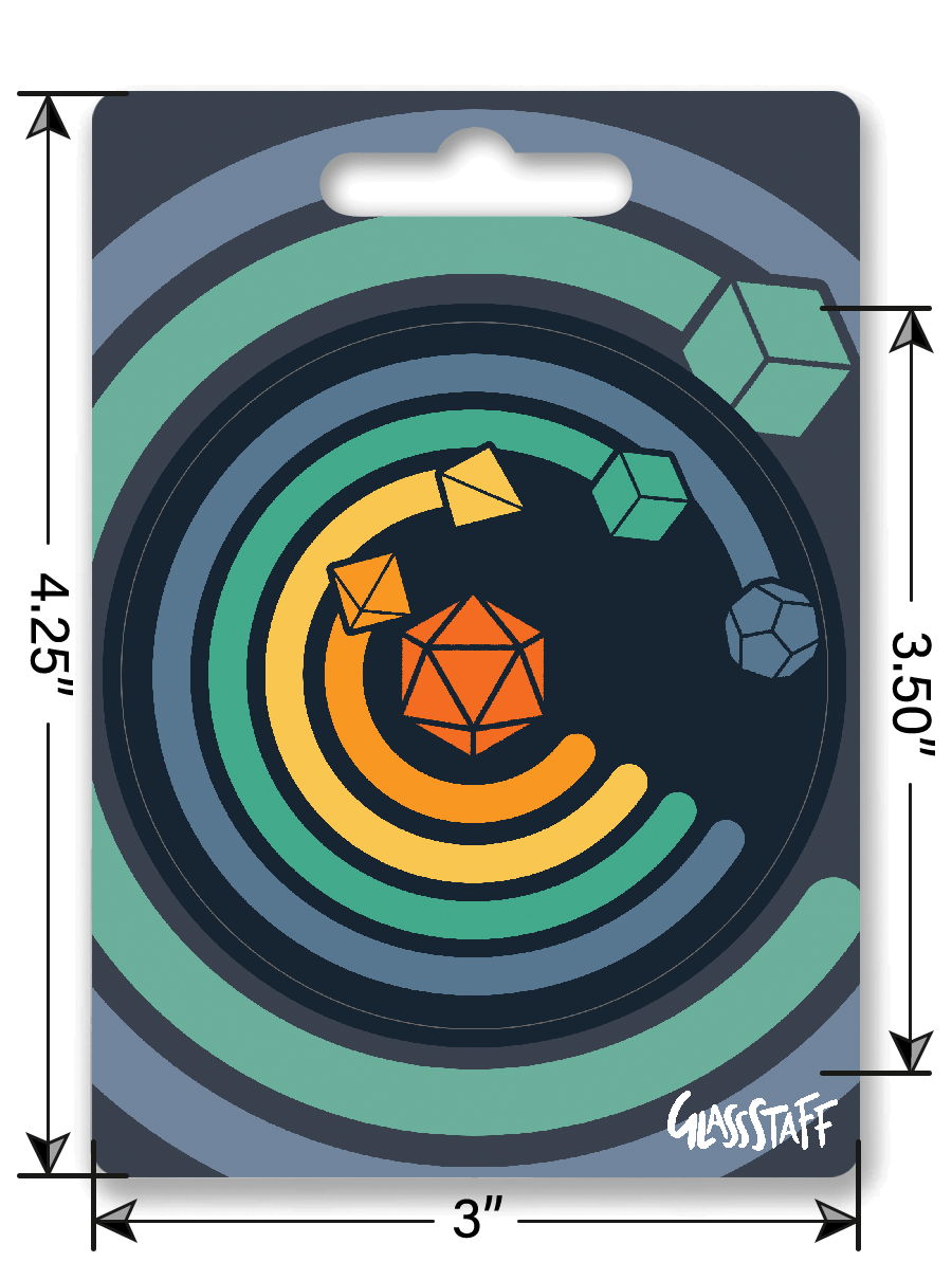 Circle of Dice Sticker - D&D / TTRPG Sticker - Glassstaff
