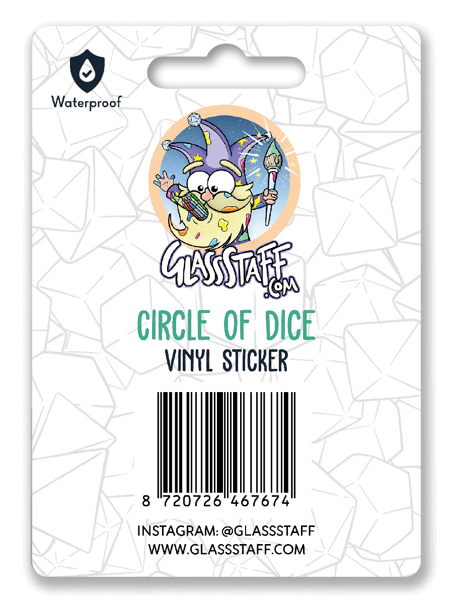 Cirkel van Dobbelsteen Sticker - D&D / TTRPG Sticker - {{933962f4eff5b4114dee86c3f800a786}}