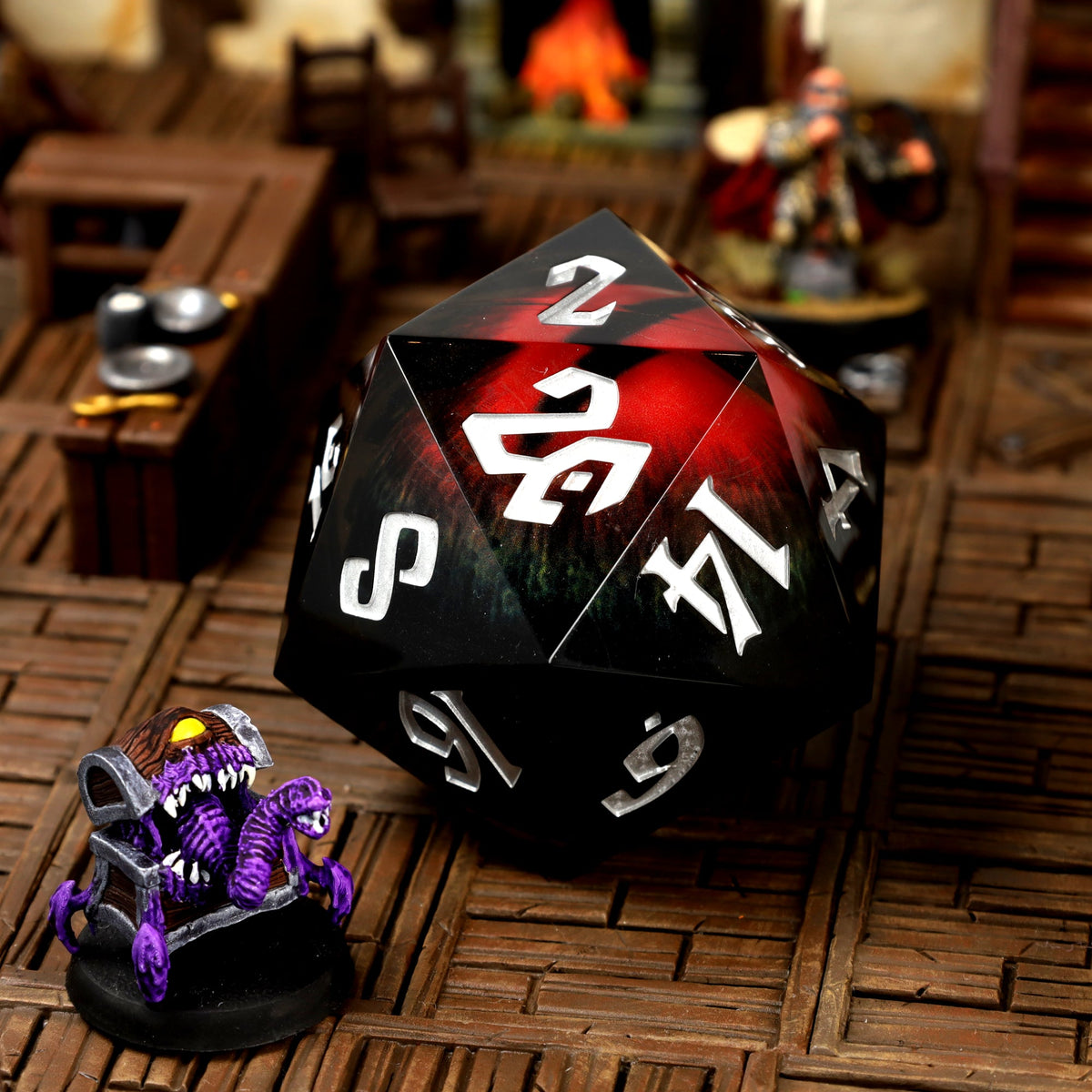 Crimson Watcher 50mm Liquid Core D20 - 50mm D20 - GlassStaff