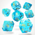 Crysalix Sharp Edge Resin RPG Dice Set - RPG Dice Set - GlassStaff