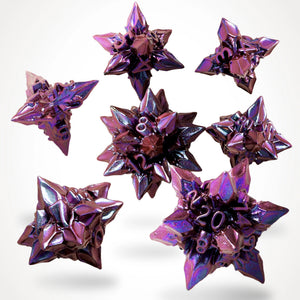 Damson Bane Metal RPG Dice Set - RPG Dice Set - GlassStaff