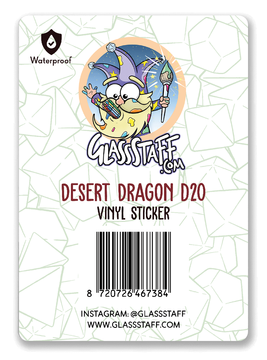 Dragon D20 Sticker - D&D / TTRPG Sticker - Glassstaff