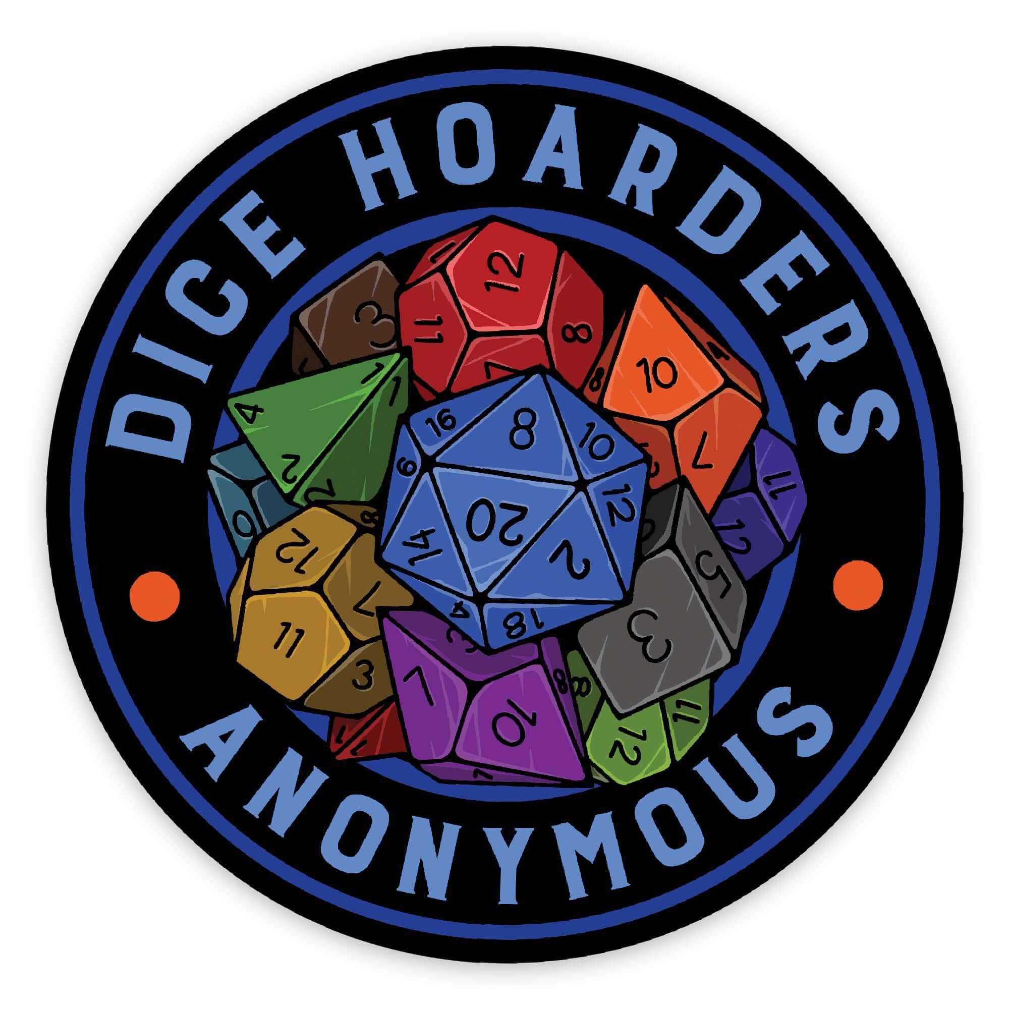 Dice Hoarders Anon Sticker - Sticker - GlassStaff
