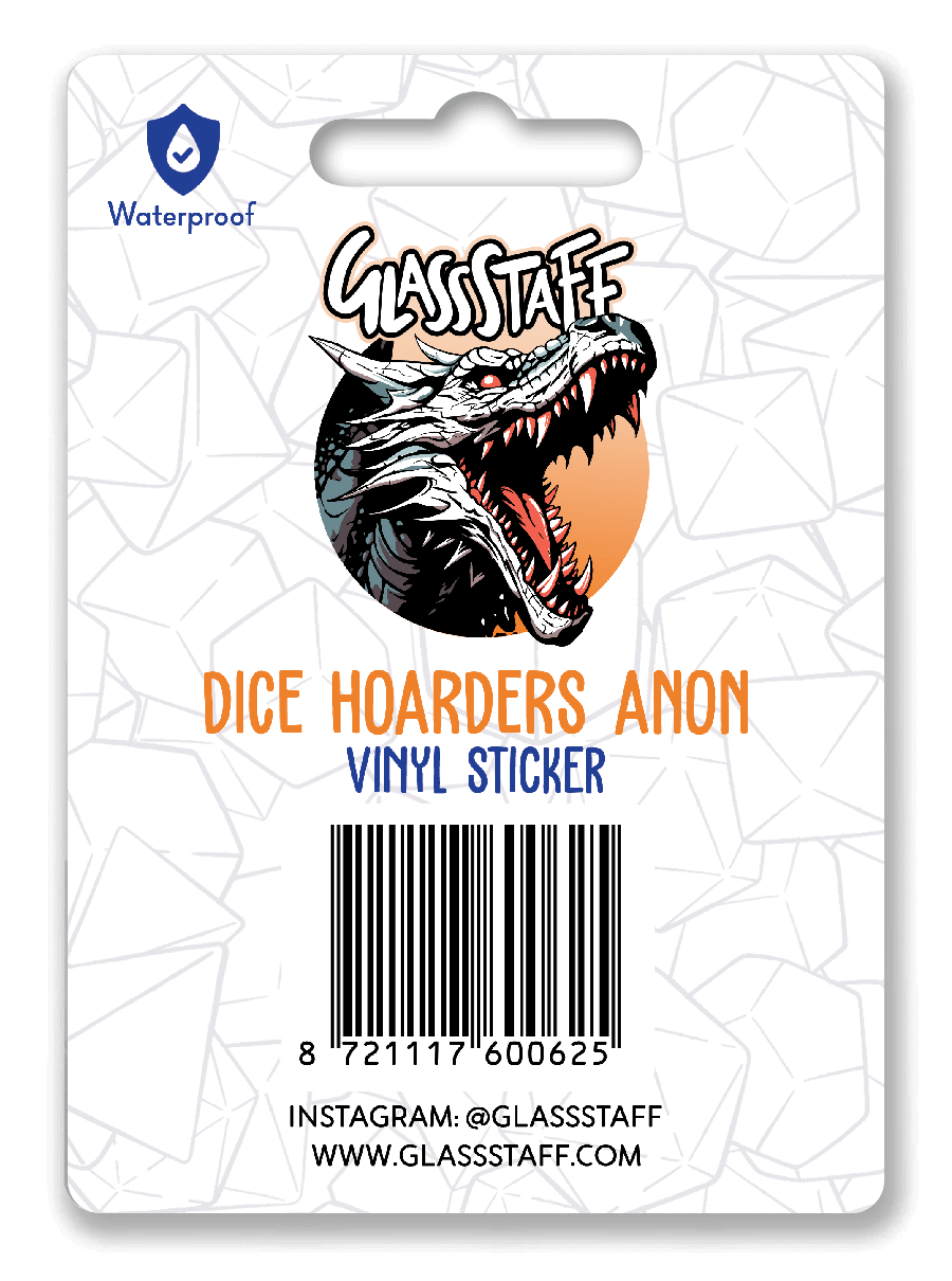 Dice Hoarders Anon Sticker - Sticker - GlassStaff