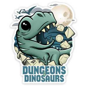 Dungeons and Dinosaurs sticker