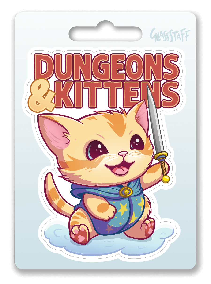 Dungeons & Kittens Sticker - Sticker - GlassStaff