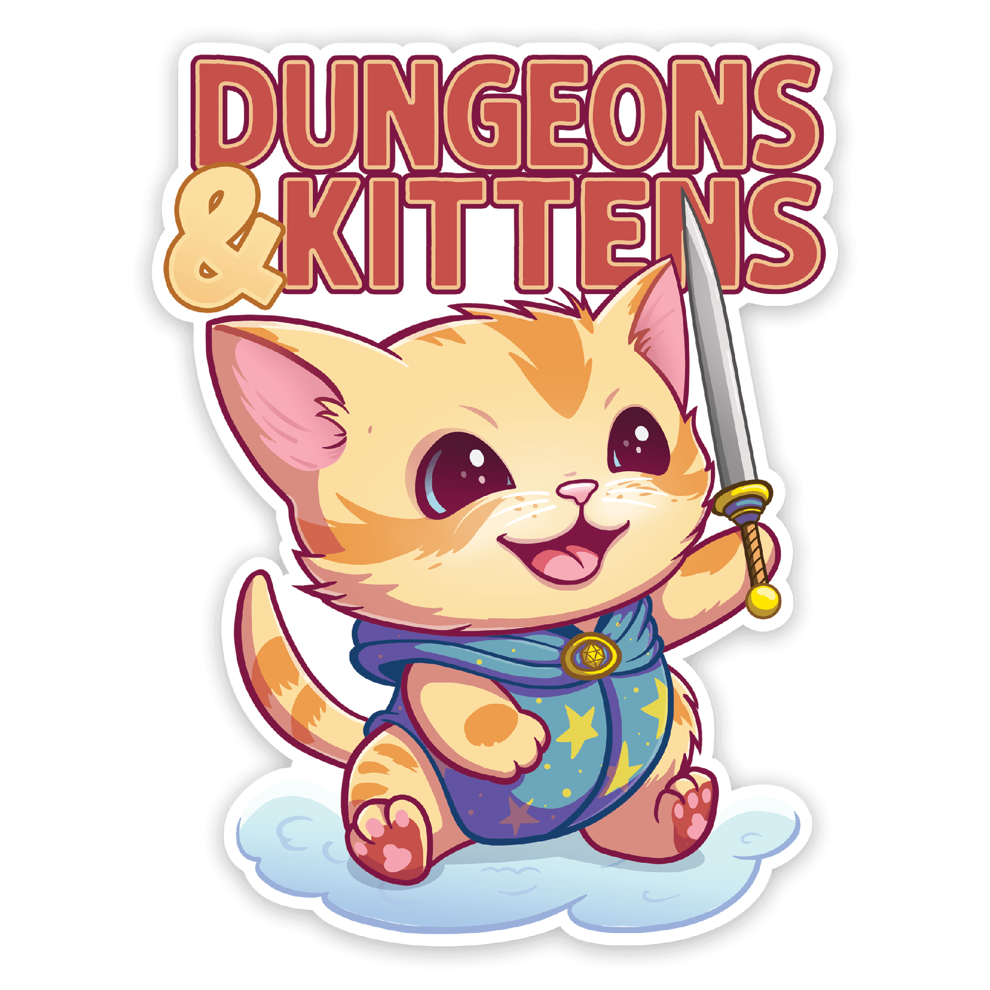 Dungeons & Kittens Sticker - Sticker - GlassStaff