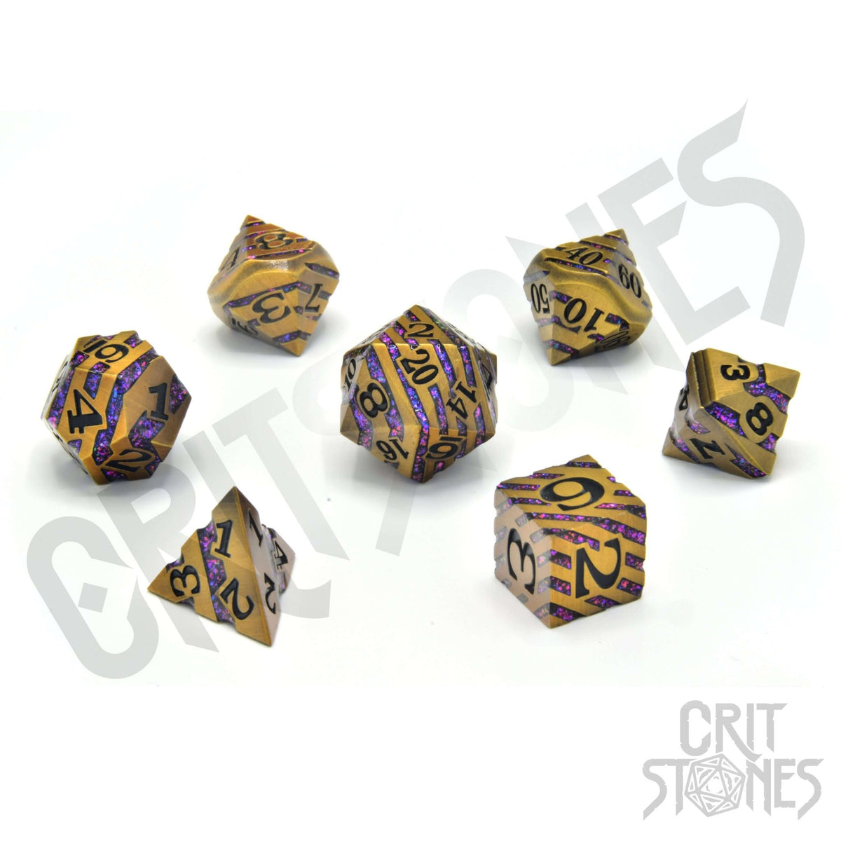 Dwarven Vein Metal RPG Dice Set - RPG Dice Set - GlassStaff