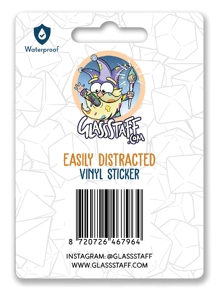 Easily Distracted Sticker - D&D / TTRPG Sticker - Glassstaff