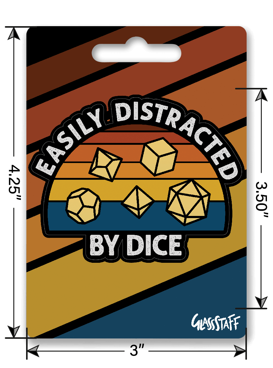 Easily Distracted Sticker - D&D / TTRPG Sticker - Glassstaff