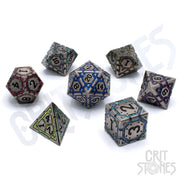 Ecliptic Alloy Metal RPG Dice Set - RPG Dice Set - GlassStaff