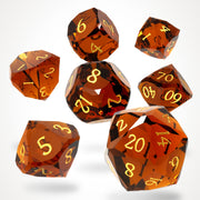 Emberion Glass RPG dice set - RPG Dice Set - GlassStaff