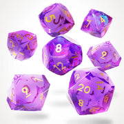 Enchanta Sharp Edge Resin RPG Dice Set - RPG Dice Set - GlassStaff