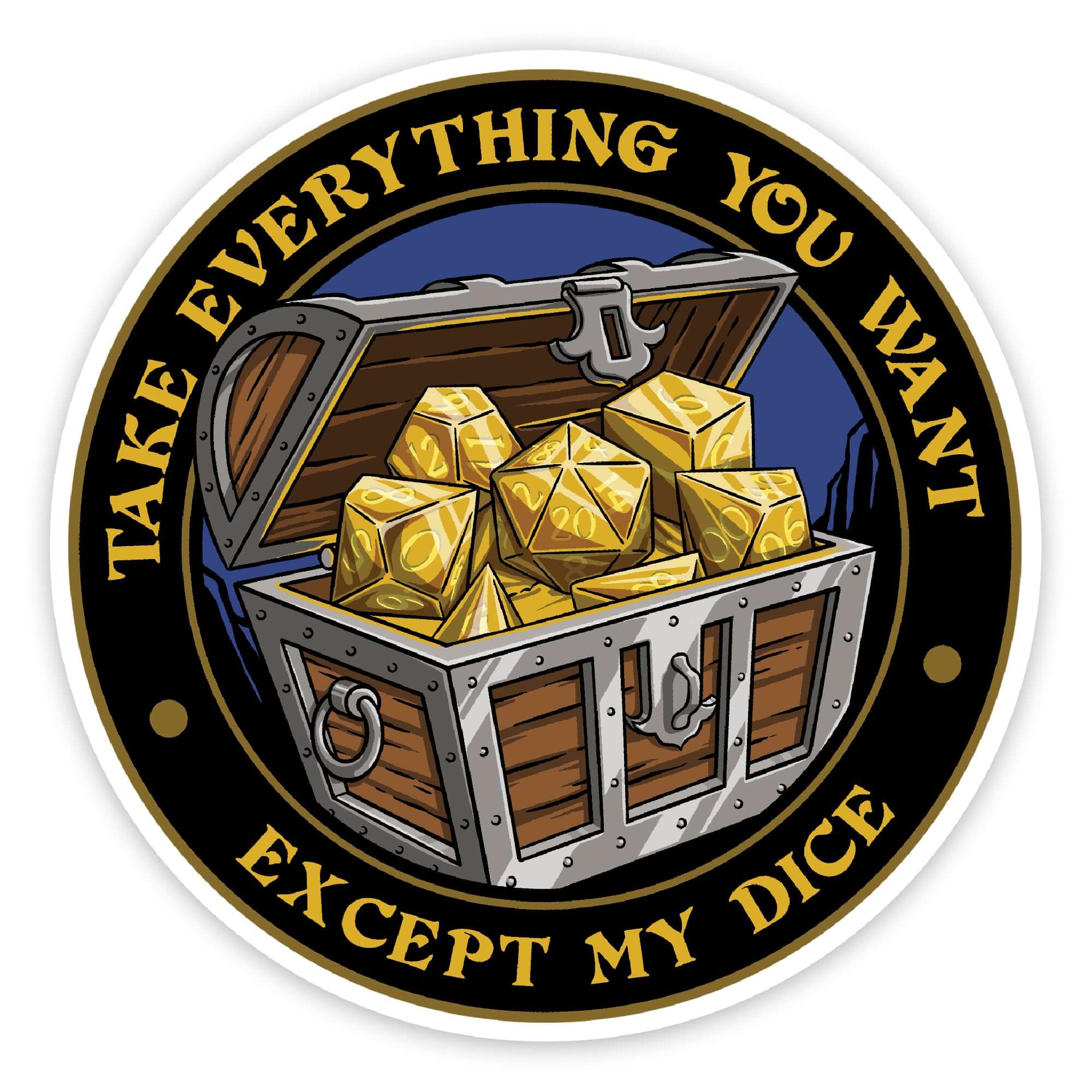 Except My Dice Sticker - Sticker - GlassStaff