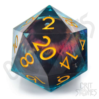 Eye of the Oracle 50mm Liquid Core D20 - 50mm D20 - GlassStaff