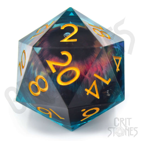 Eye of the Oracle 50mm Liquid Core D20 - 50mm D20 - GlassStaff
