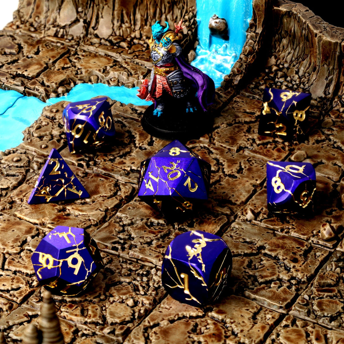 Fatewritten Metal RPG Dice Set - RPG Dice Set - GlassStaff