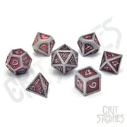 Fiery Fate Metal RPG Dice Set - RPG Dice Set - GlassStaff