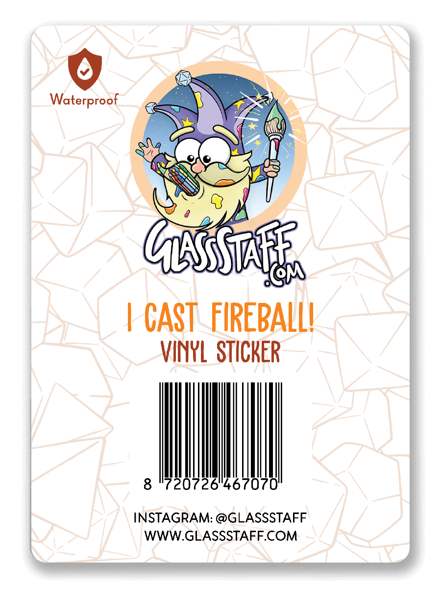 I Cast Fireball Sticker - D&D / TTRPG Sticker - Glassstaff