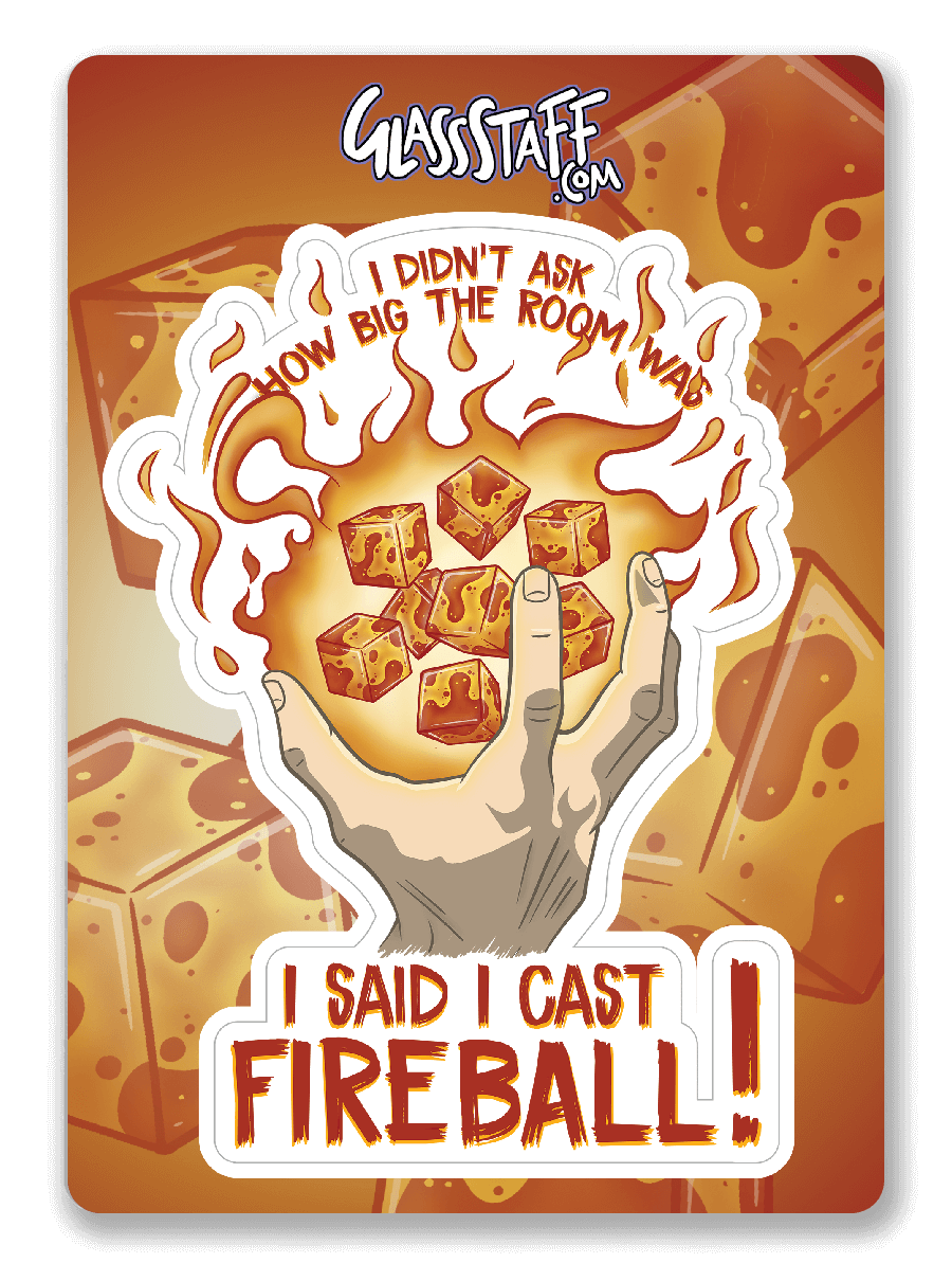 I Cast Fireball Sticker