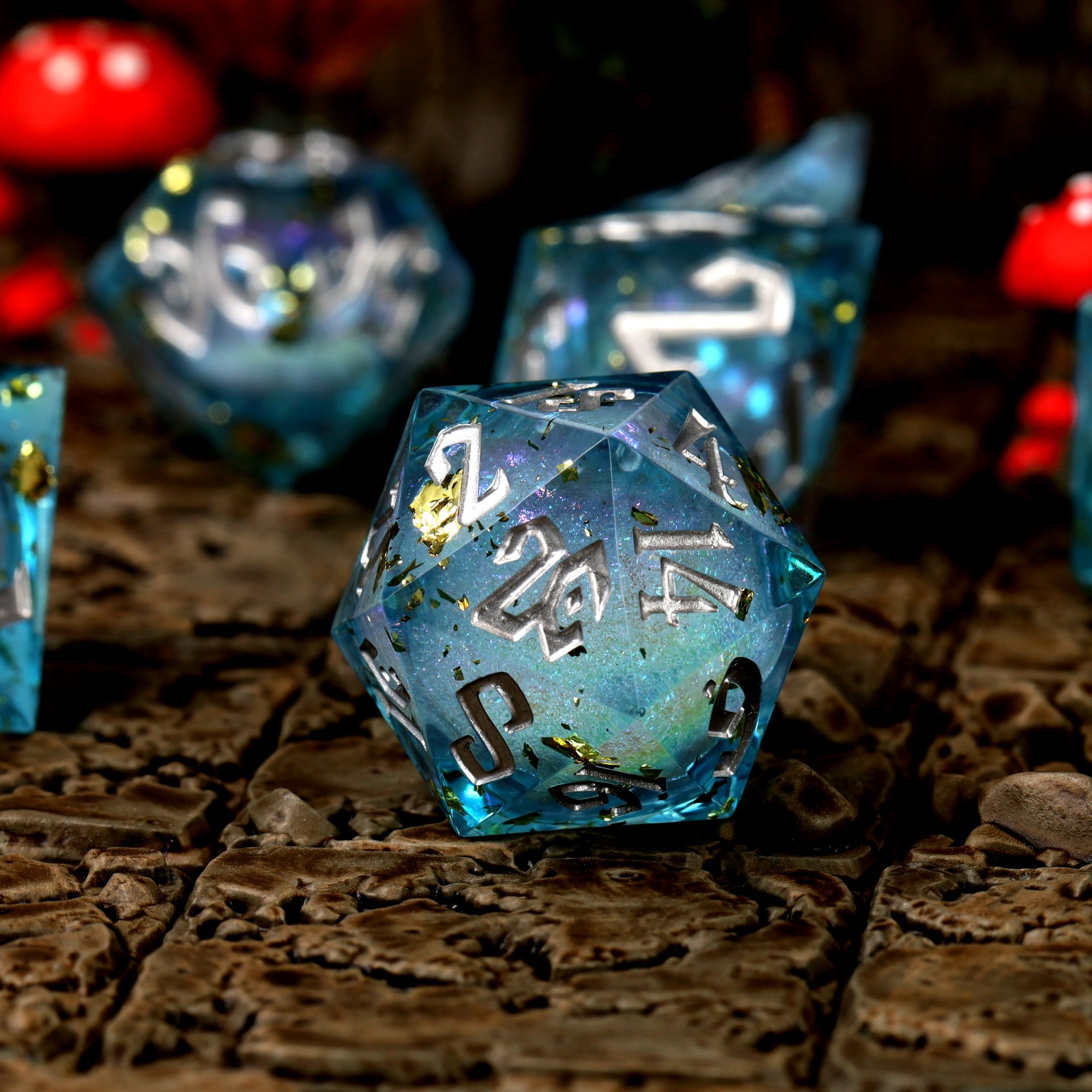 Flux Fortune Liquid Core RPG Dice Set - RPG Dice Set - GlassStaff