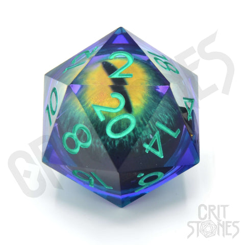 Forest Dragon's Gaze 33mm Floating Eye D20 - 33mm D20 - GlassStaff