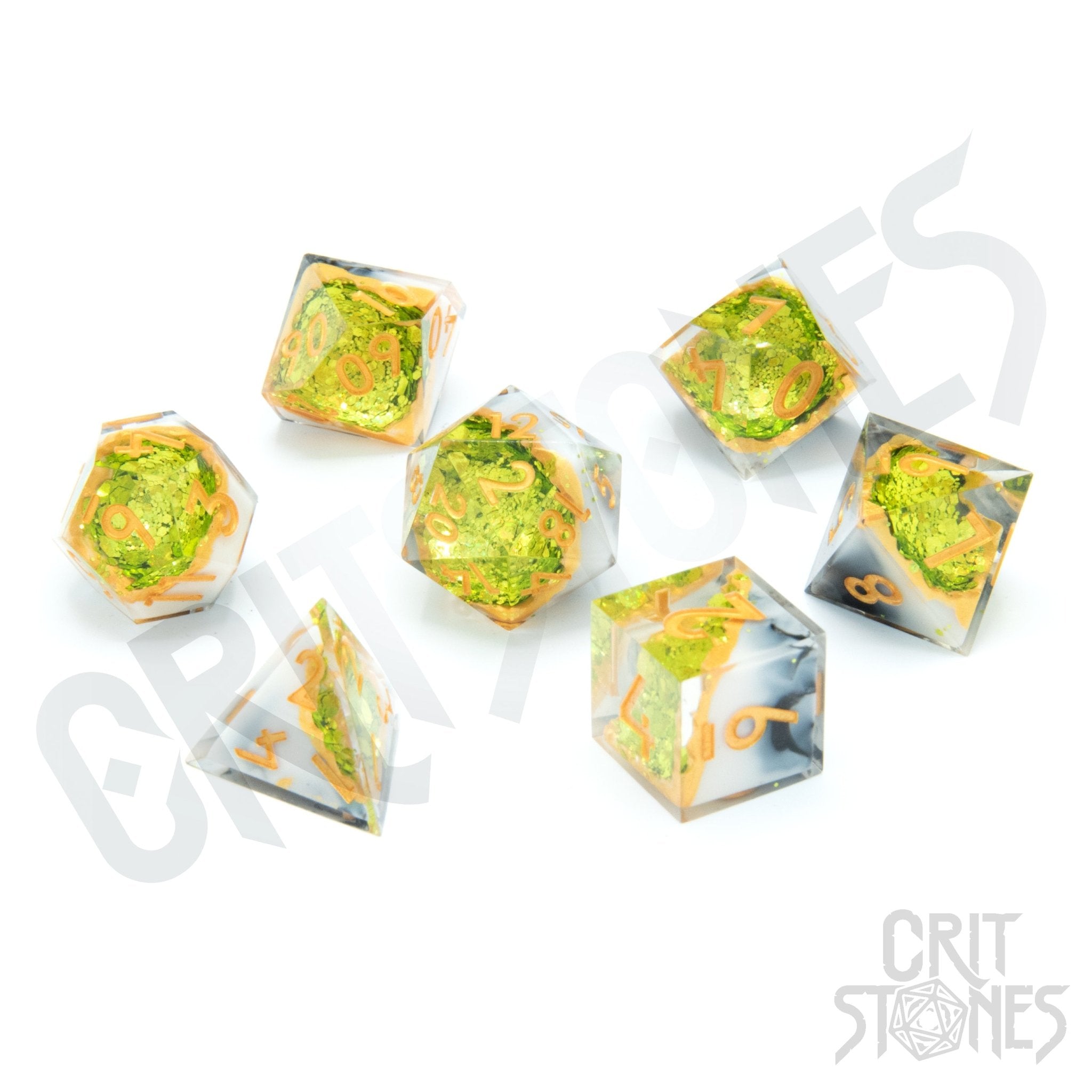 Gem of the Wilds Geode RPG Dice Set - RPG Dice Set - GlassStaff