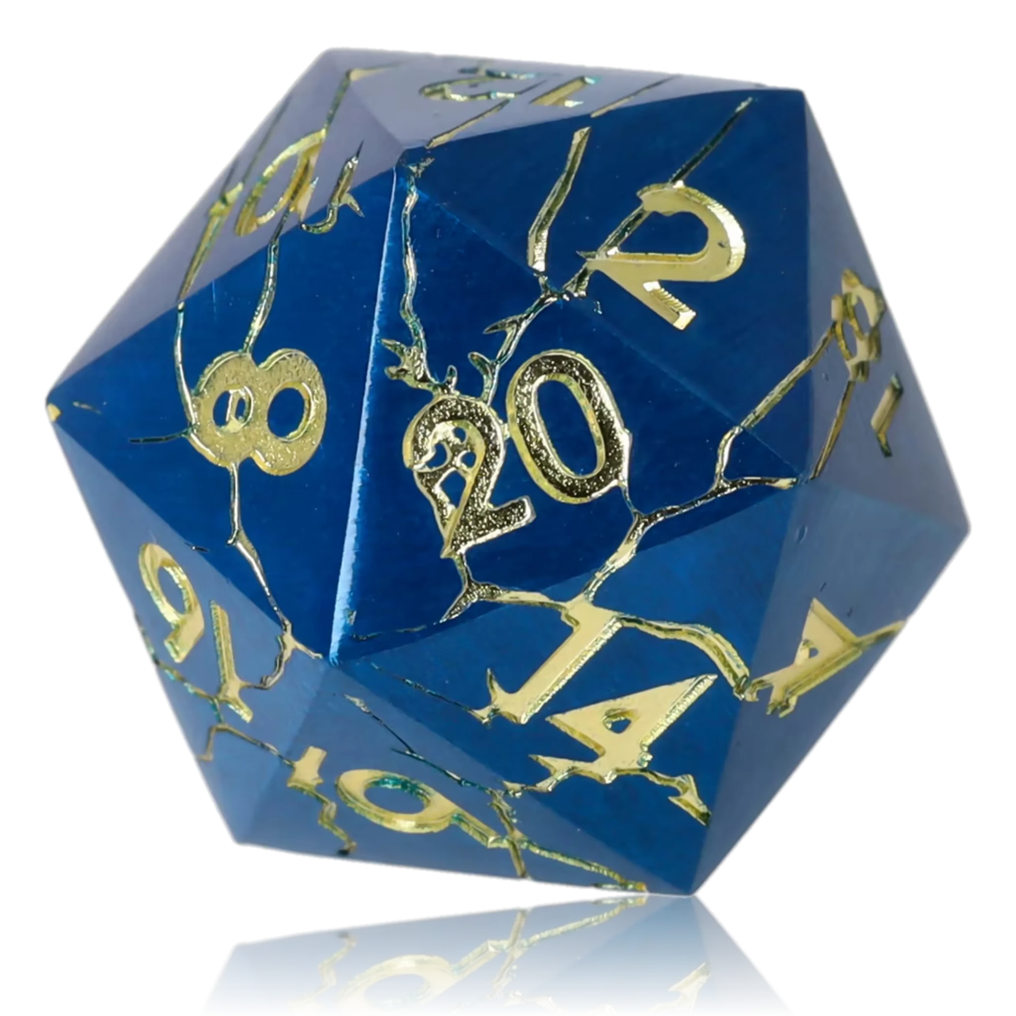 Gilded Rift Metal RPG Dice Set - RPG Dice Set - GlassStaff