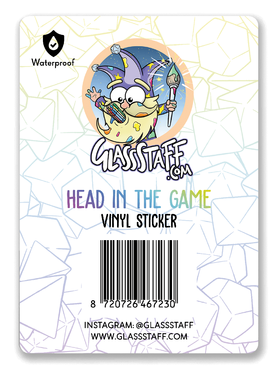 Holographic Head in the Game Sticker - D&D / TTRPG Sticker - Glassstaff