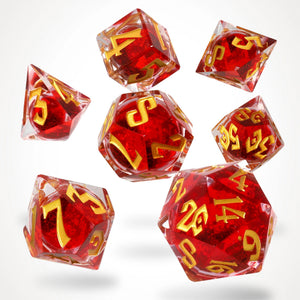 Hemomancery Liquid Core RPG Dice Set - RPG Dice Set - GlassStaff
