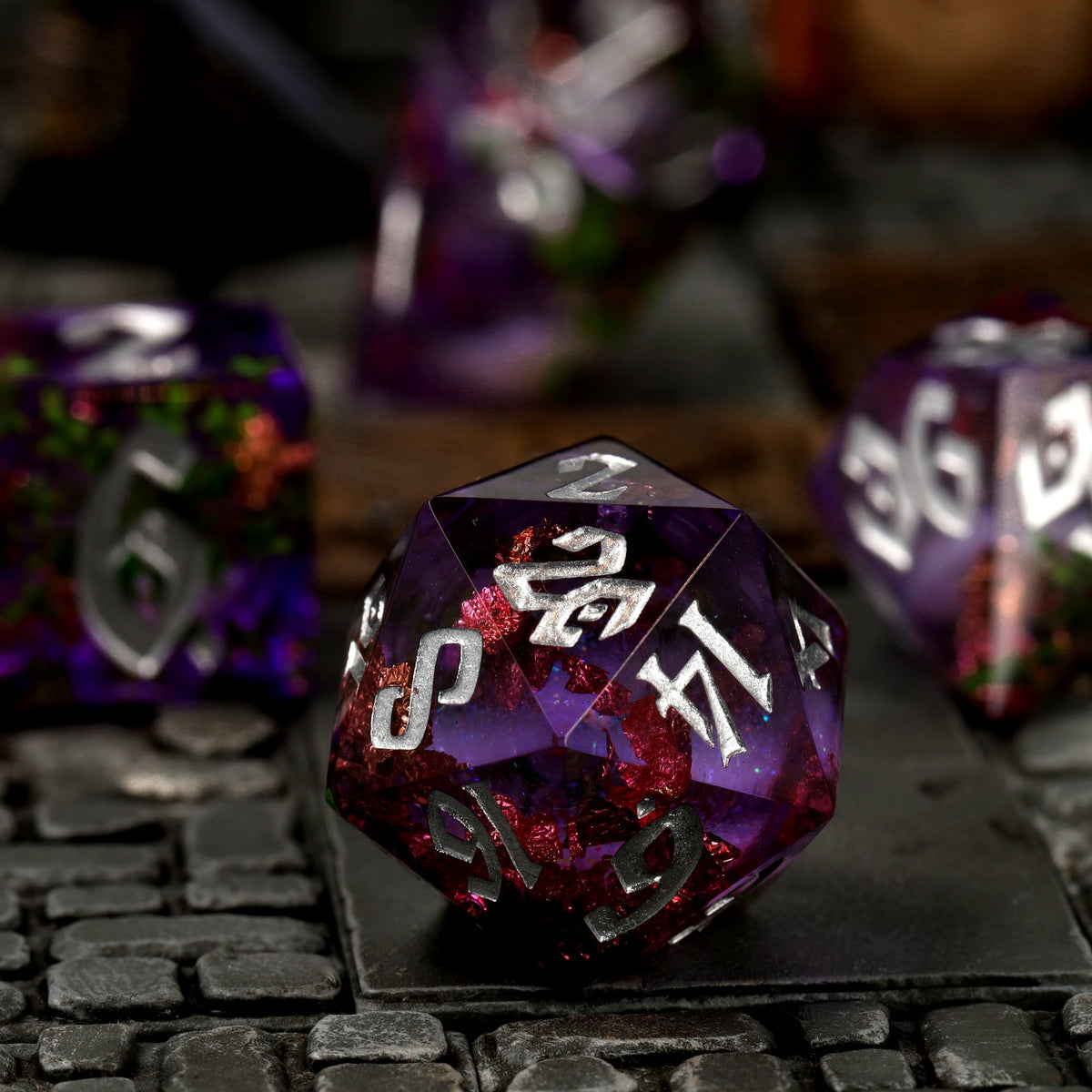 Herbalist's Dream Liquid Core RPG Dice Set - RPG Dice Set - GlassStaff