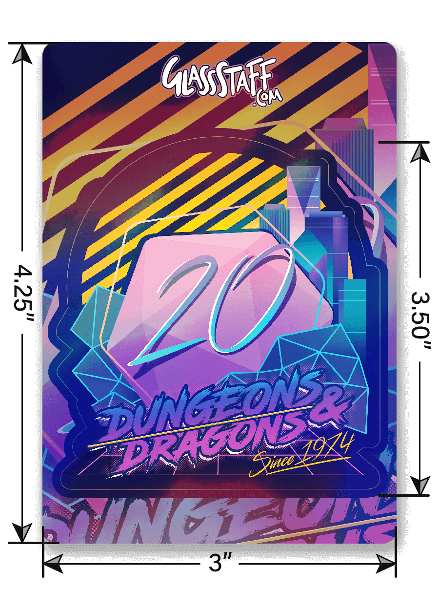 Holografisch Retro D20 Sticker - D&D / TTRPG Sticker - {{46daf2d70c0f9b0fcc879bff5d833b44}}