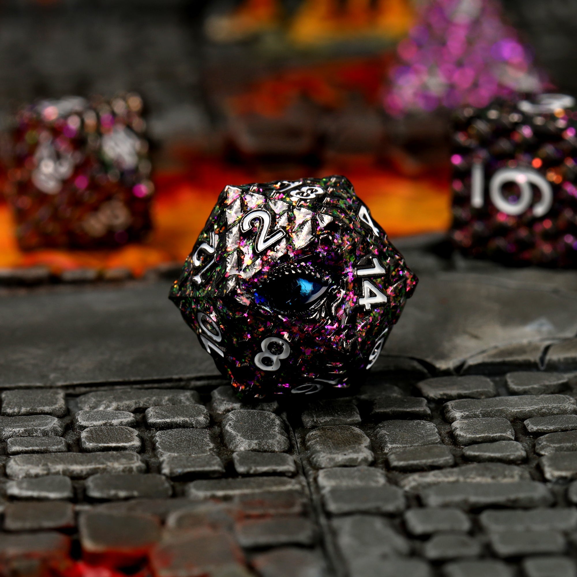 Ignivarax Metal RPG Dice Set - RPG Dice Set - GlassStaff