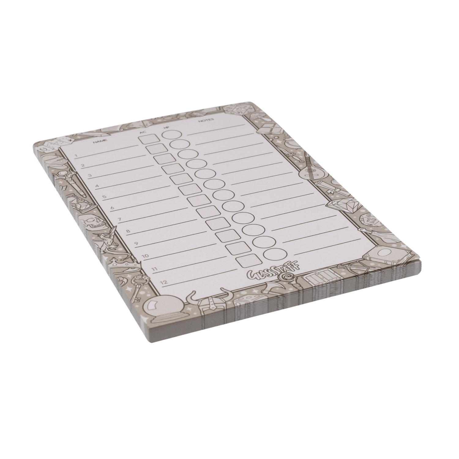 Initiative Pad - Glassstaff Dice Accessories - GlassStaff